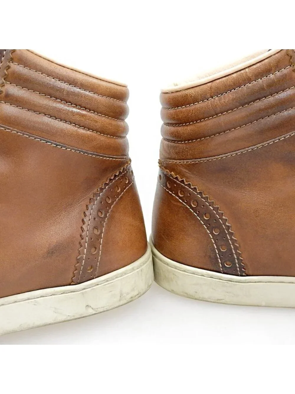 Gucci Leather High Cut Sneakers Brown 6.5